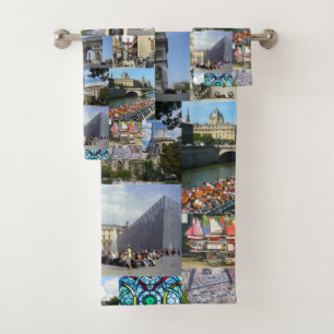 Conjunto De Toalhas Colagem da foto de Paris