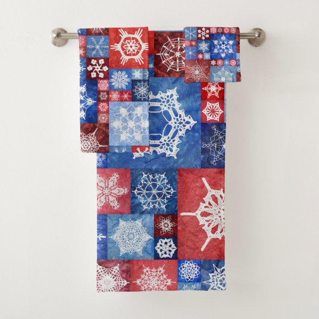 Conjunto De Toalhas Colagem de Floco de Neve do 250º Aniversário (Insitu)