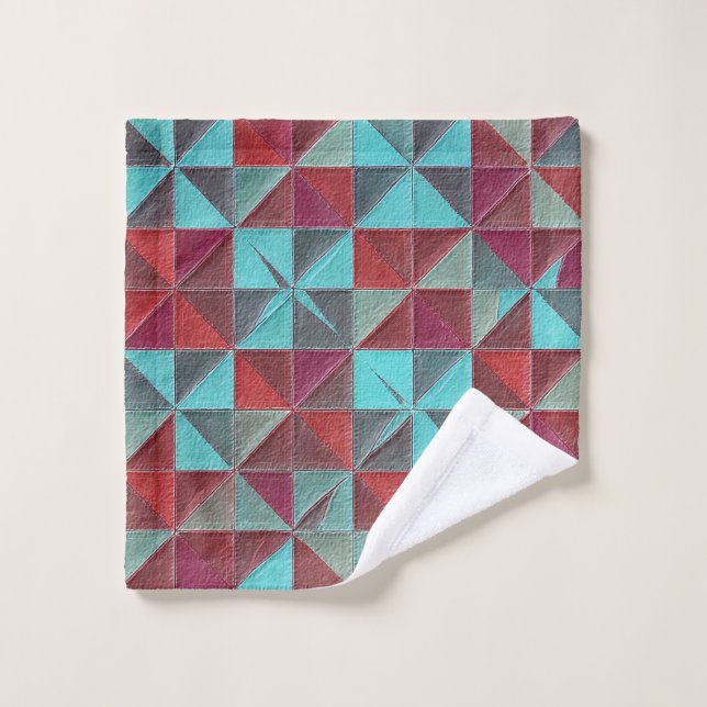 Conjunto De Toalhas colcha vermelha, azul-turquesa, roxa e cinza (Pano de lavar)