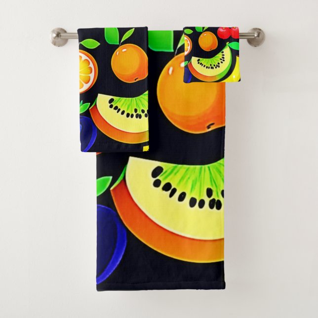 Conjunto De Toalhas Coleção de Frutas Brilhantes (Insitu)
