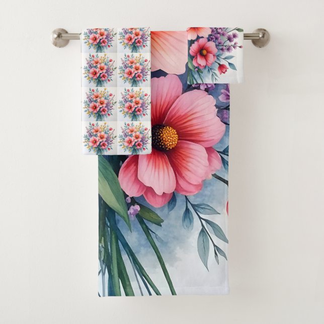 Conjunto De Toalhas Coleção de Luxo Flores Silvestres da Moda (Insitu)