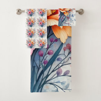 Conjunto De Toalhas Coleção de Luxo Flores Silvestres Populares