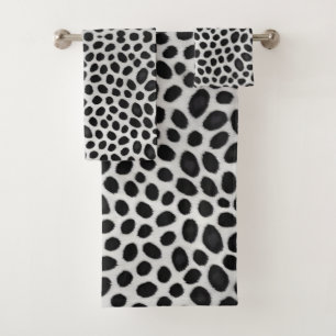 Conjunto De Toalhas Coleção de Luxo Moderno e Leopardo Branco