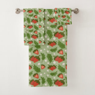 Conjunto De Toalhas Coleção de padrões da fruta - Morangos