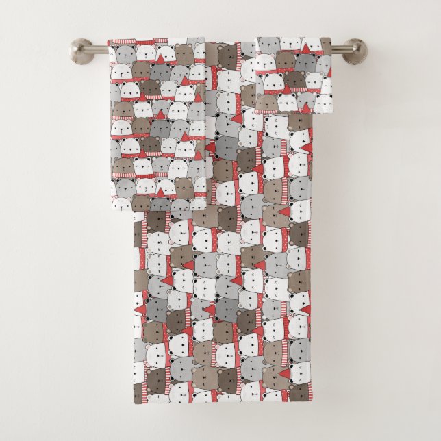 Conjunto De Toalhas Coleção de Torres Cozy Bath: Designs de tendências (Insitu)