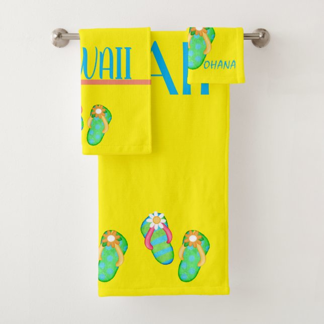 Conjunto De Toalhas Coleção Hawaii Aloha (Insitu)