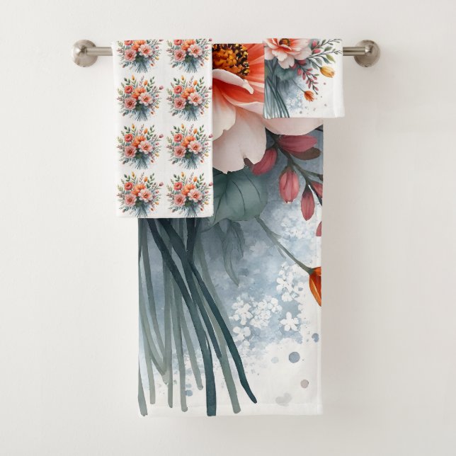 Conjunto De Toalhas Coleção Luxuosa de Flores Silvestres Lindas e Popu (Insitu)
