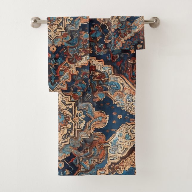 Conjunto De Toalhas Coleção Moderna Persa Belo Padrão Antigo (Insitu)