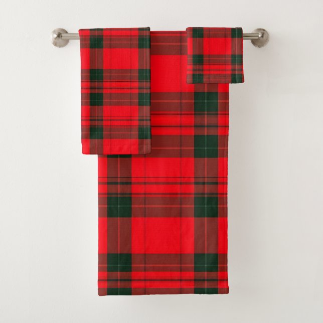 Conjunto De Toalhas Coleção Popular de Tartan Xadrez Tradicional Verme (Insitu)