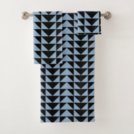 CONJUNTO DE TOALHAS COLHEITA AZUL PRETA E ESCALA 4
