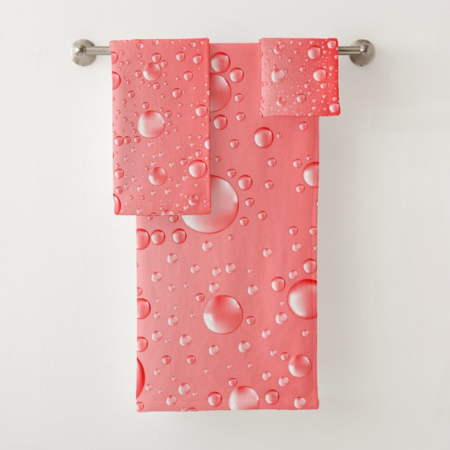 Conjunto De Toalhas Colheita Vermelha Abstrato (Insitu)