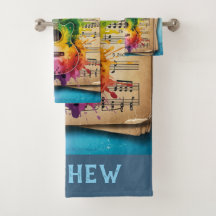 Colorida Melodia: Violão Pintado em Música Vintage