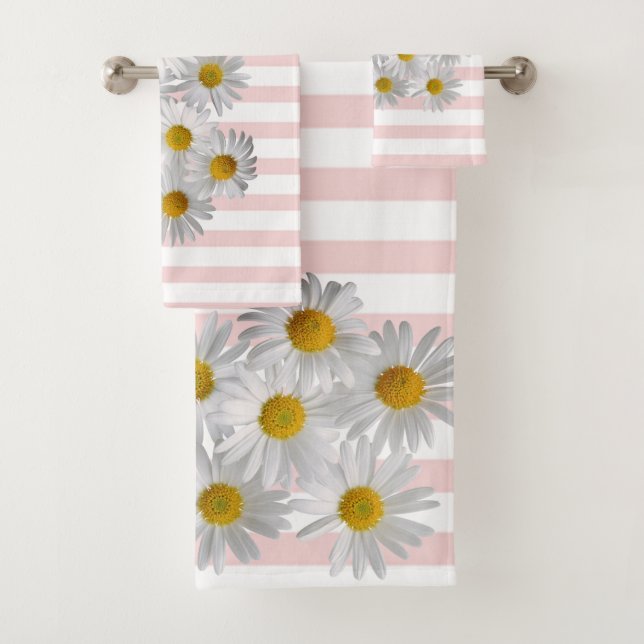 Conjunto De Toalhas Colorido, Romântico, Listras, Flores (Insitu)
