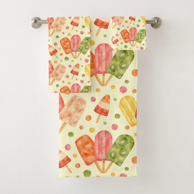 Conjunto De Toalhas Coloridos de Aquarelas Coloridas (Insitu)