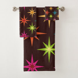 Conjunto De Toalhas Coloridos Funky Explosões Estelares Atômicas de Me