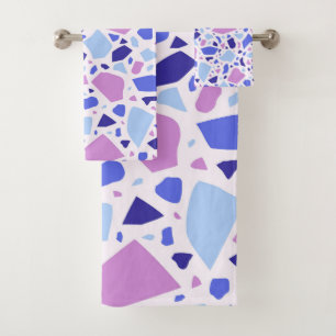 Conjunto De Toalhas Colorir Terrazzo Pattern