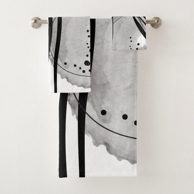Conjunto De Toalhas Colorless Abstract Watercolor Two (Insitu)