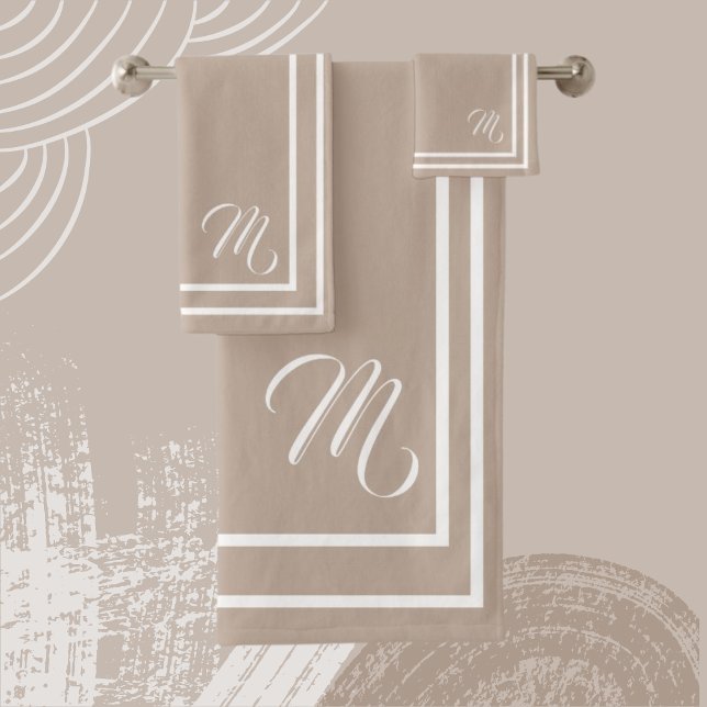 Conjunto De Toalhas Coluna De Bandeja Branca/Coluna De Banho Clássico  (Criador carregado)