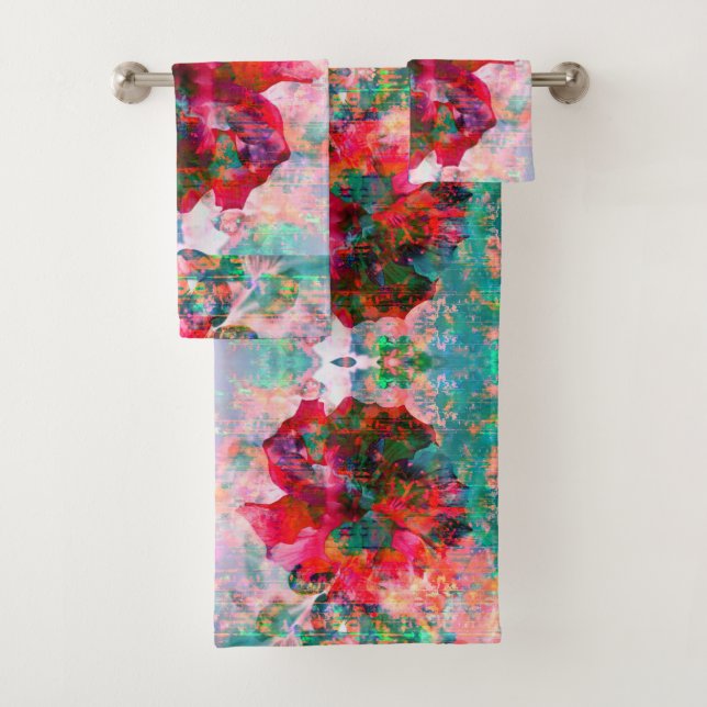 Conjunto De Toalhas Coluna de Patch da Flor Hibiscus (Insitu)