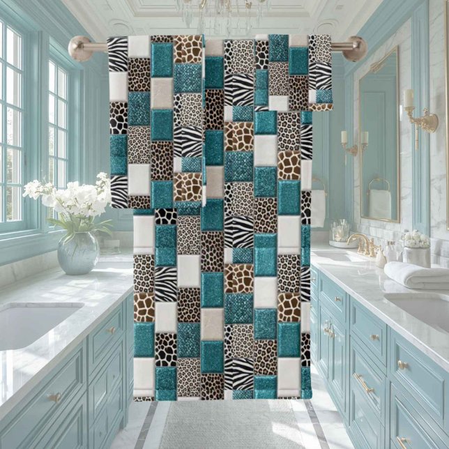 Conjunto de Toalhas com Estampa de Animal Africano (Criador carregado)