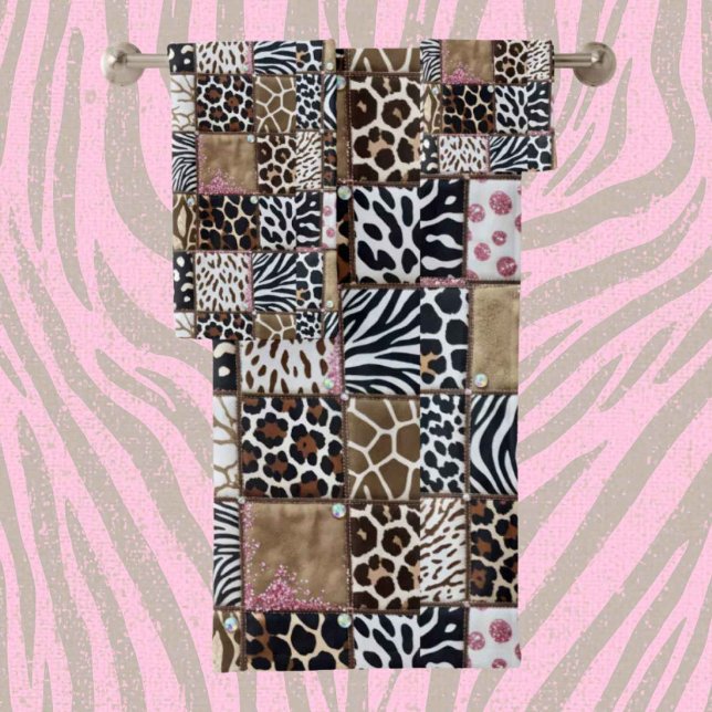 Conjunto de Toalhas com Estampa de Animal Africano (Criador carregado)