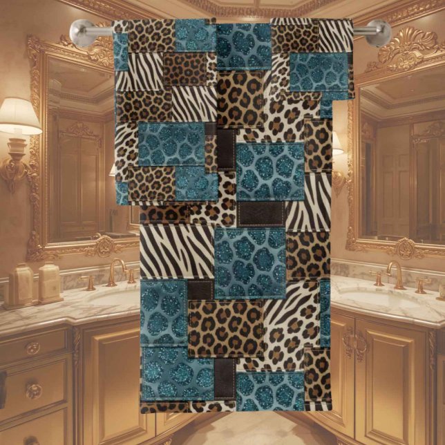 Conjunto de Toalhas com Estampa de Animal Africano (Criador carregado)