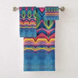 Conjunto De Toalhas Combinação de padrões do Unicorn 2