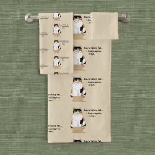 Conjunto De Toalhas Como pegar um gato