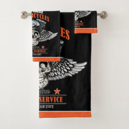 Conjunto De Toalhas Compro de Motociclos Personalizados do Crânio Voad