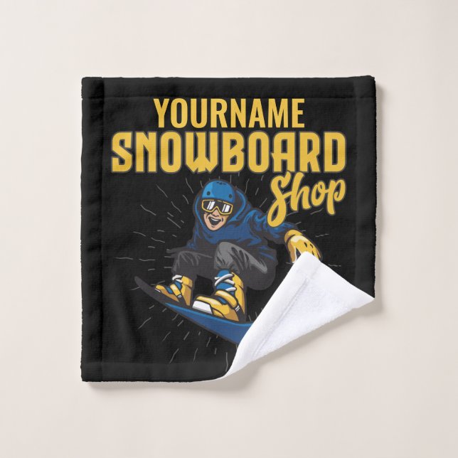 Conjunto De Toalhas Compro de Snowboard Personalizado da Borda de Neve (Pano de lavar)