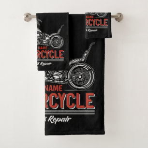 Conjunto De Toalhas Compro Personalizado de Reparo de Biker de Serviço