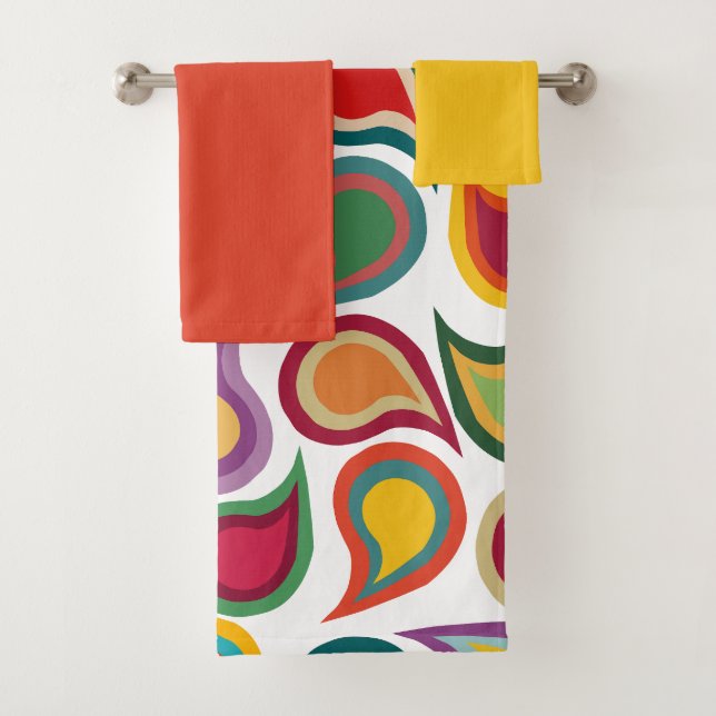 Conjunto De Toalhas Concentric Paisleys (Insitu)