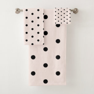 Conjunto De Toalhas Concha de Mar Peachy Caprichoso Ponto Preto