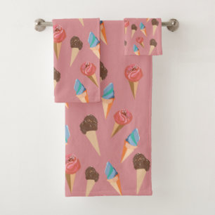 Conjunto De Toalhas Cones do sorvete