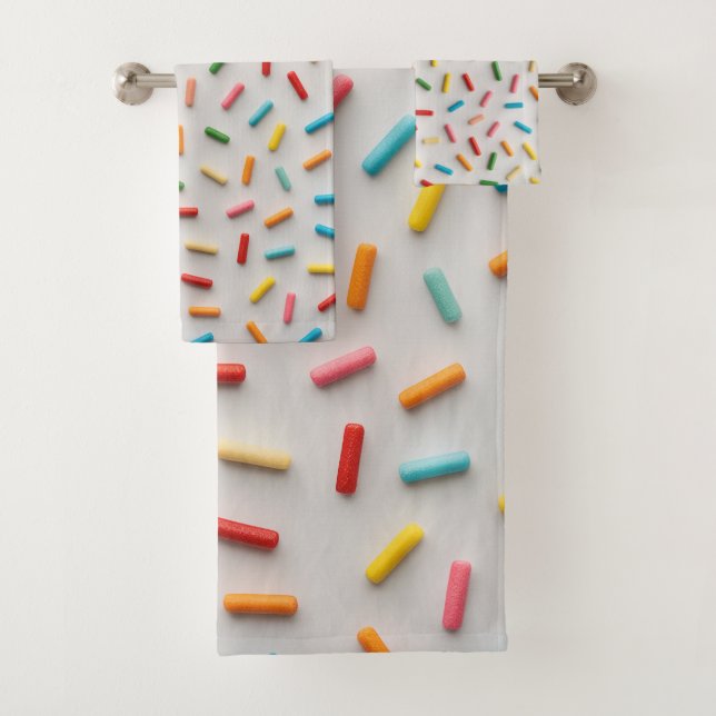 Conjunto De Toalhas Confeitos Coloridos Arco-íris (Insitu)