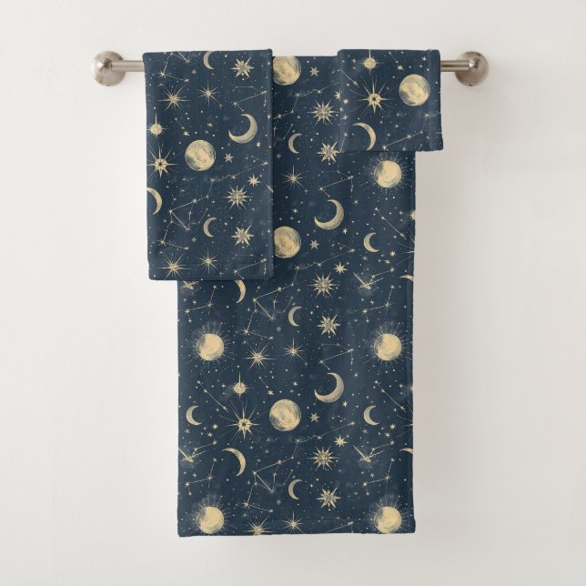 Conjunto De Toalhas Constelação Celestial - Noite Estelar (3) (Insitu)