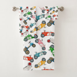 Conjunto De Toalhas Contando Carros Crianças