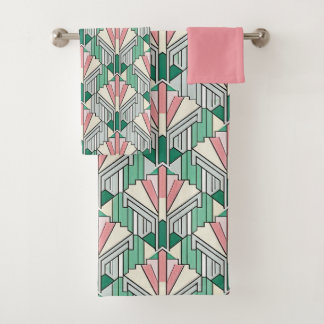 Conjunto De Toalhas Contemporary Art Deco Pattern Towel Set.