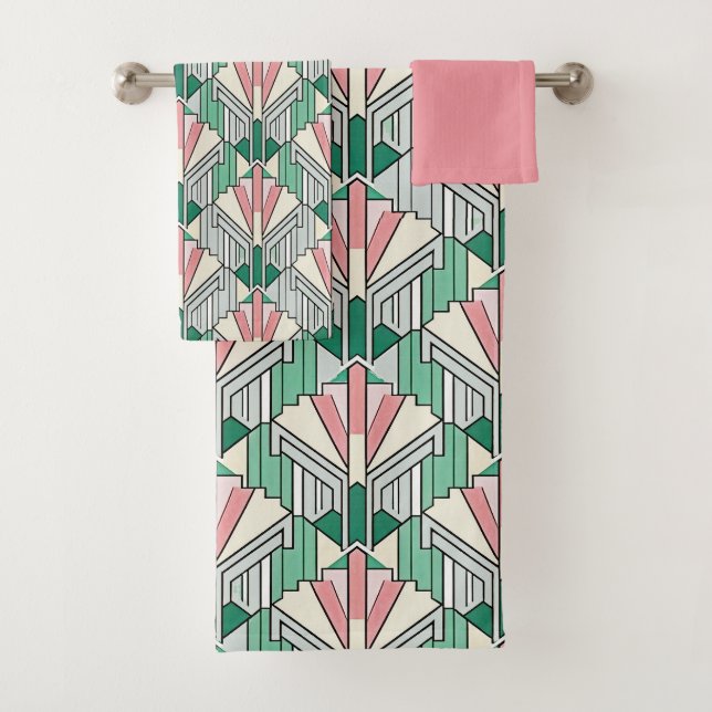 Conjunto De Toalhas Contemporary Art Deco Pattern Towel Set. (Insitu)