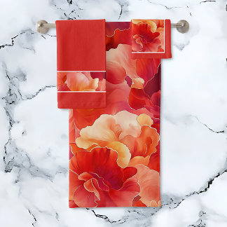 Conjunto De Toalhas Contraste da ignição por fôlego abstrato