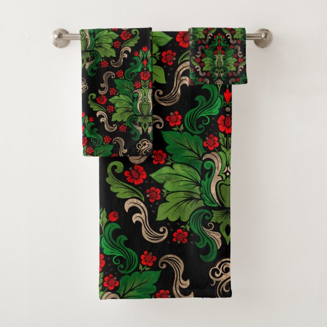 Conjunto De Toalhas Cor damasco Oriental (Insitu)