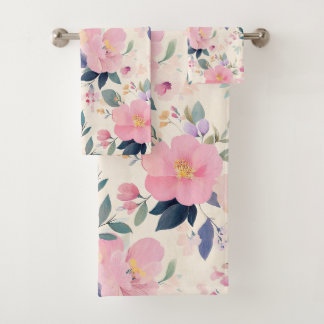 Conjunto De Toalhas Cor de Água Pêssego Rosa Pano Suave e Lâmpada