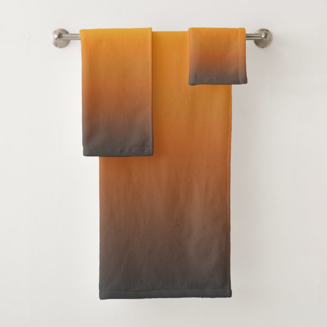 Conjunto De Toalhas Cor do Sol Gradiente Vibrante Vermelho Amarelo Ver (Insitu)