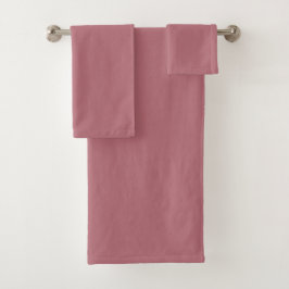 Conjunto De Toalhas Cor Dourado Rosa Sólida