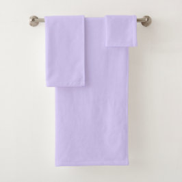 Conjunto De Toalhas Cor Sólida Lavanda Pálida