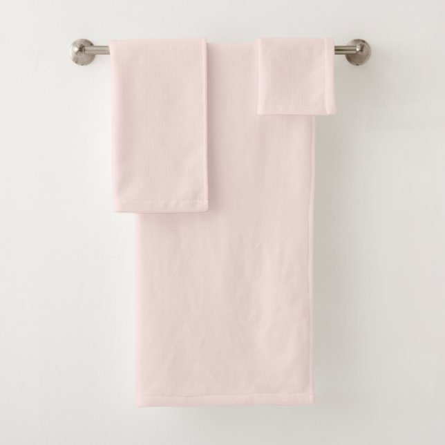 Conjunto De Toalhas Cor Sólida Rosa Pastel Suave (Insitu)