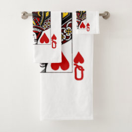 Conjunto De Toalhas Coração da Rainha