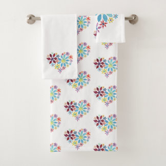 Conjunto De Toalhas Coração das Flores