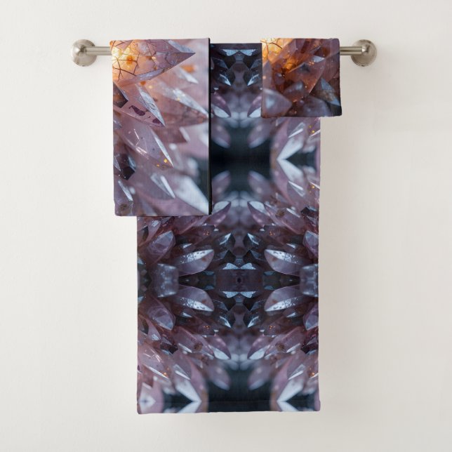 Conjunto De Toalhas Coração de Cristal Radiante (Insitu)