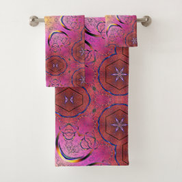 Conjunto De Toalhas Coração Radiante Caleidoscópio